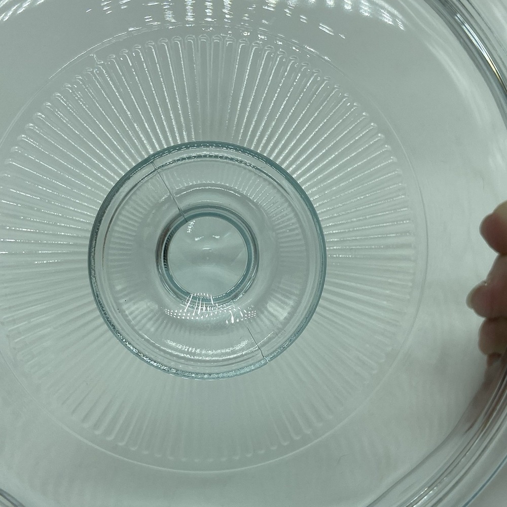 Pyrex G5C‎ Corningware Ribs Ribbed Replacement Lid Only 7.5"  Glass Blue Tint - Picture 4 of 9